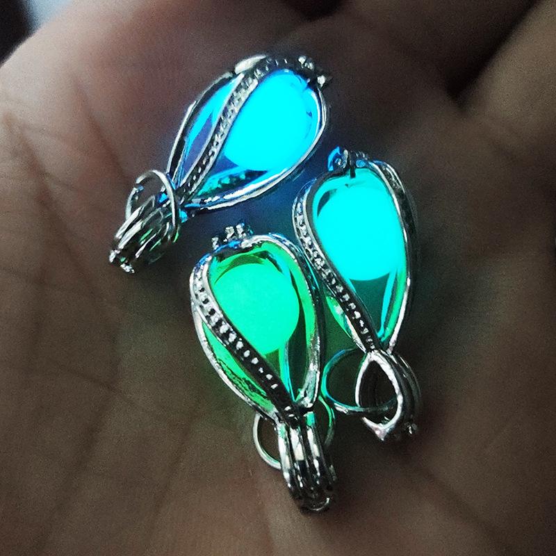 Unisex Luminous Hollow Heart Pendant: Magic Alloy Box with Openable Design