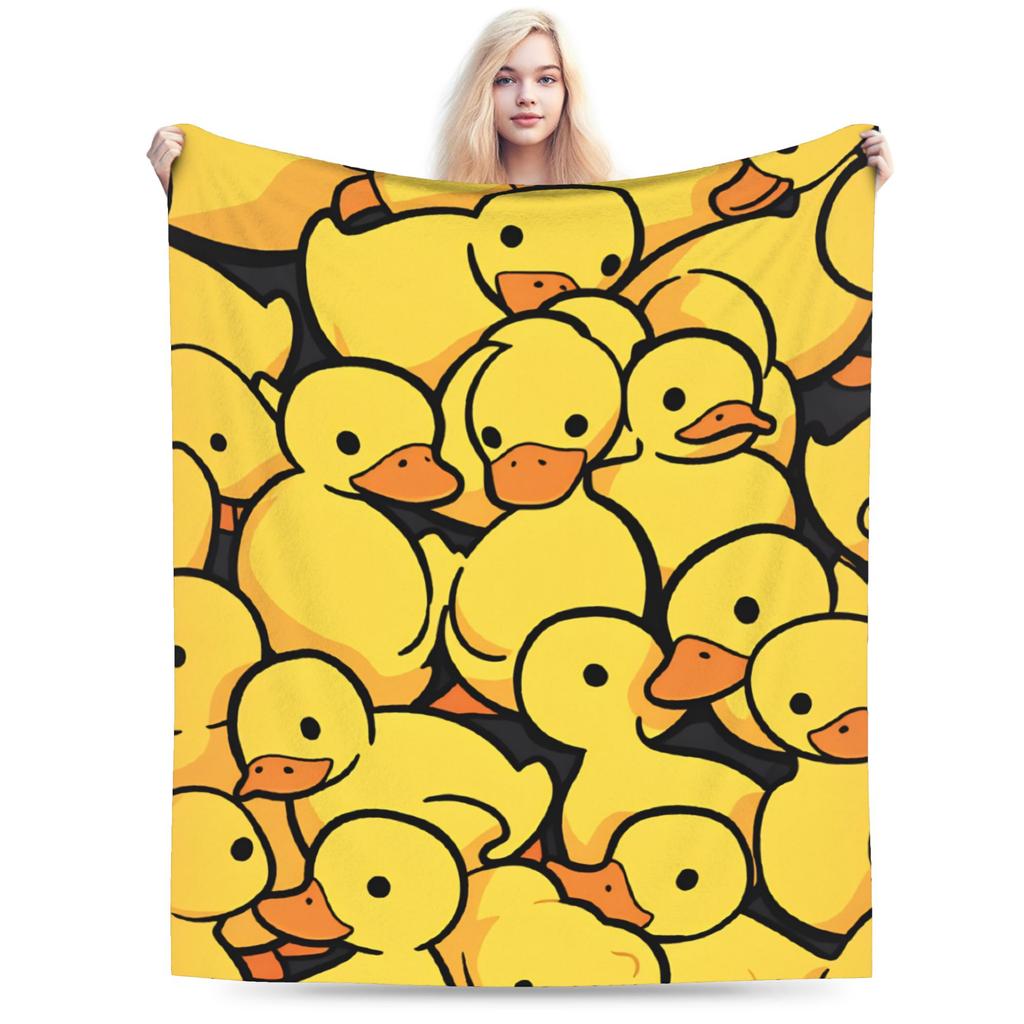Cute Cartoon Duck Blanket Super Soft Fashion Plush Throw Blanket For Children Couch Bed Flannel Bedspread Bed Cover