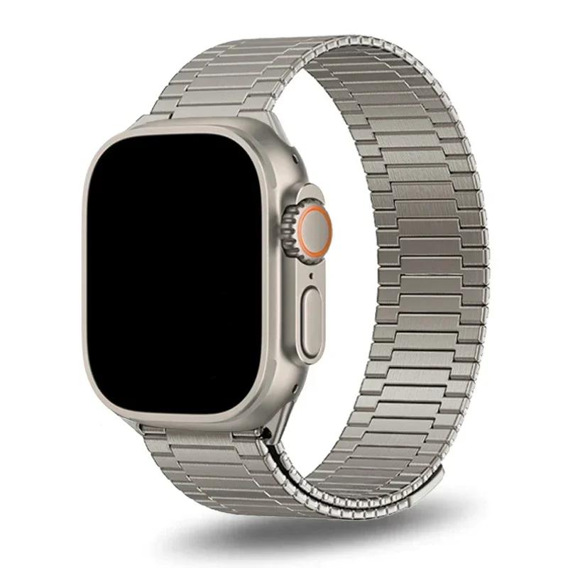 Luxury Magnetic Strap for Apple Watch 11 10 9 8 Band Ultra 3 2 49mm 46 44 45mm Titanium Color Bracelet for iWatch 7 se 6 40 41mm