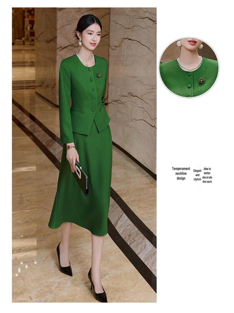 High-End Professional Women's Suit: Elegant Skirt and Blazer for Marketing and Events