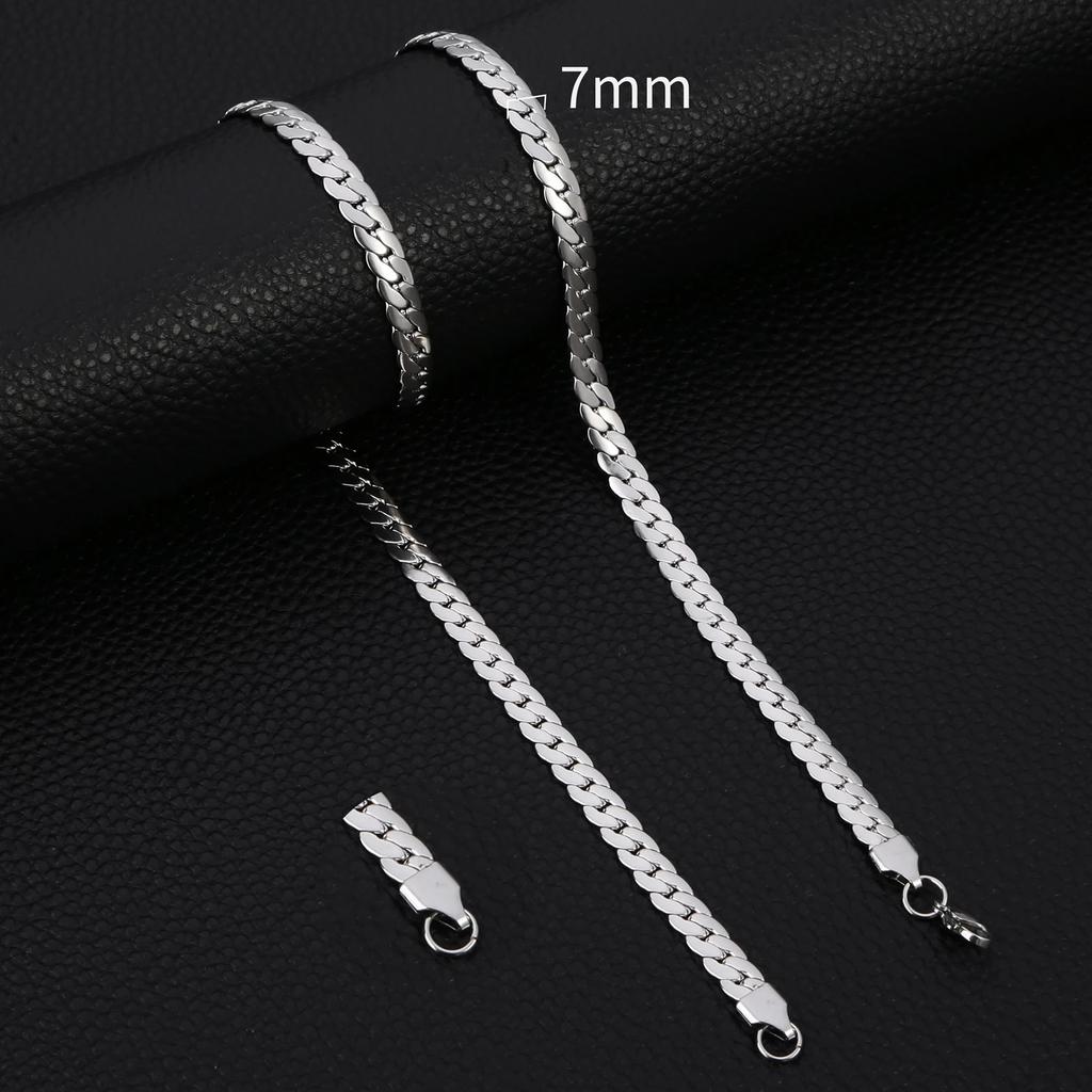 3-8MM Width Stainless Steel Chain Necklace For Men Women Gold Color High Quality Waterproof Choker Hip Hop Jewelry Gift