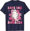 Save The Boobies Pink Ribbon Ghost Breast Cancer Unisex T-Shirt