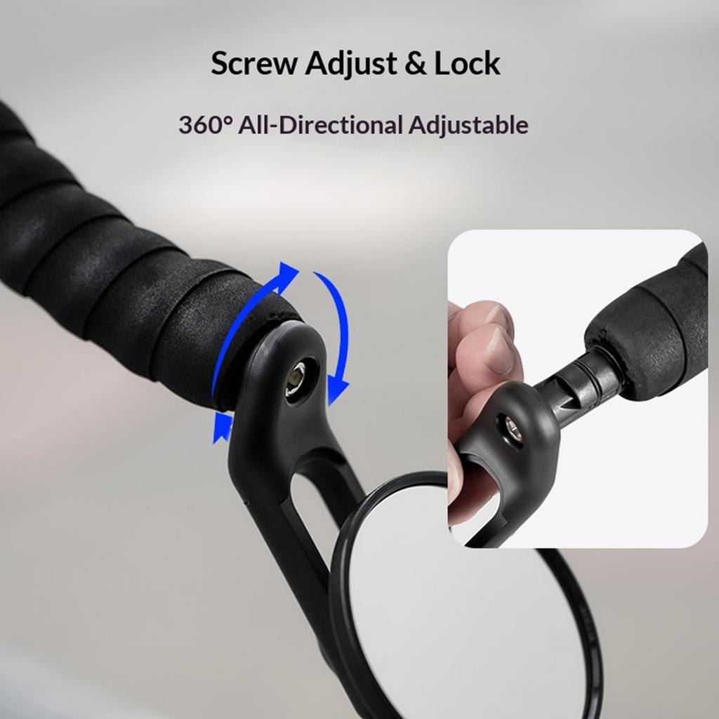 360° Adjustable Handlebar Plug Rearview Mirror Rotatable Bicycle Rearview Mirror Handlebar End Mirrors For Road Bikes MTB
