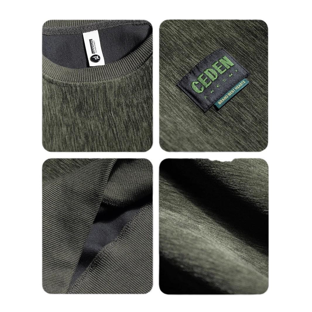 Autumn American Ruffian Handsome Striped Sweater Men S Heavy Chenille Crew Neck Long — фото 6