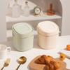 Durable Plastic Mini Waste Bin With Press Lid Design For Odor Prevention And Space Saving for Home Office Setting
