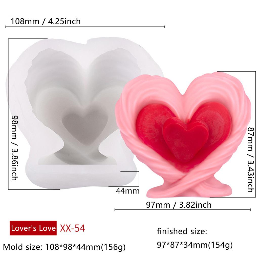 Valentinstagsdekoration Dekorative Silikonform Hochzeit Kerze DIY DIY Ornament für Tischdekoration Geschenk Partydeko