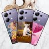 Colorful Aesthetic Tempered Glass Phone Case for Redmi 12 5G & POCO M6 PRO