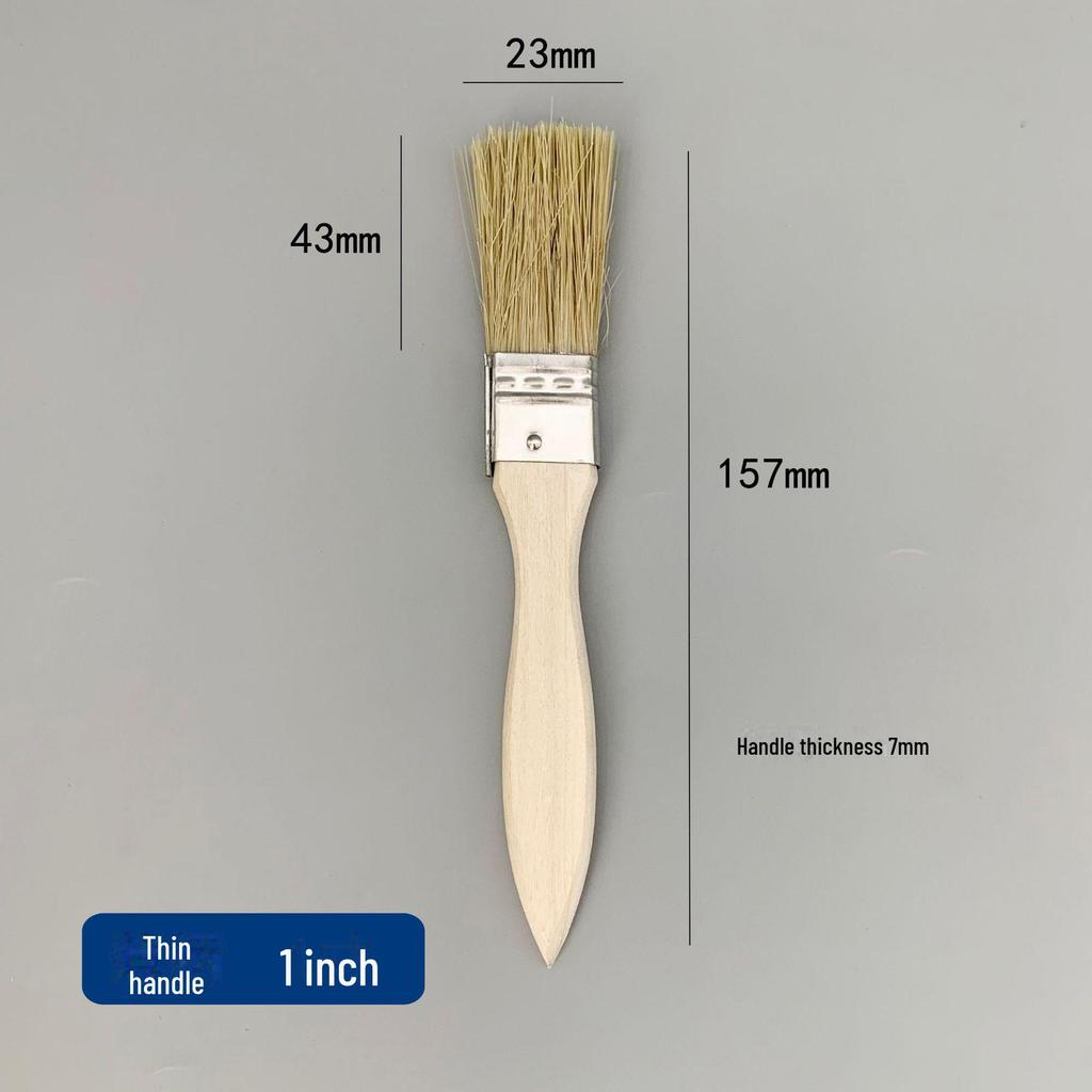 Grill- und Staubbürste aus natürlichem Schweinehaar – weiches, braunes, wasserdichtes Industriewerkzeug für den Hausgebrauch