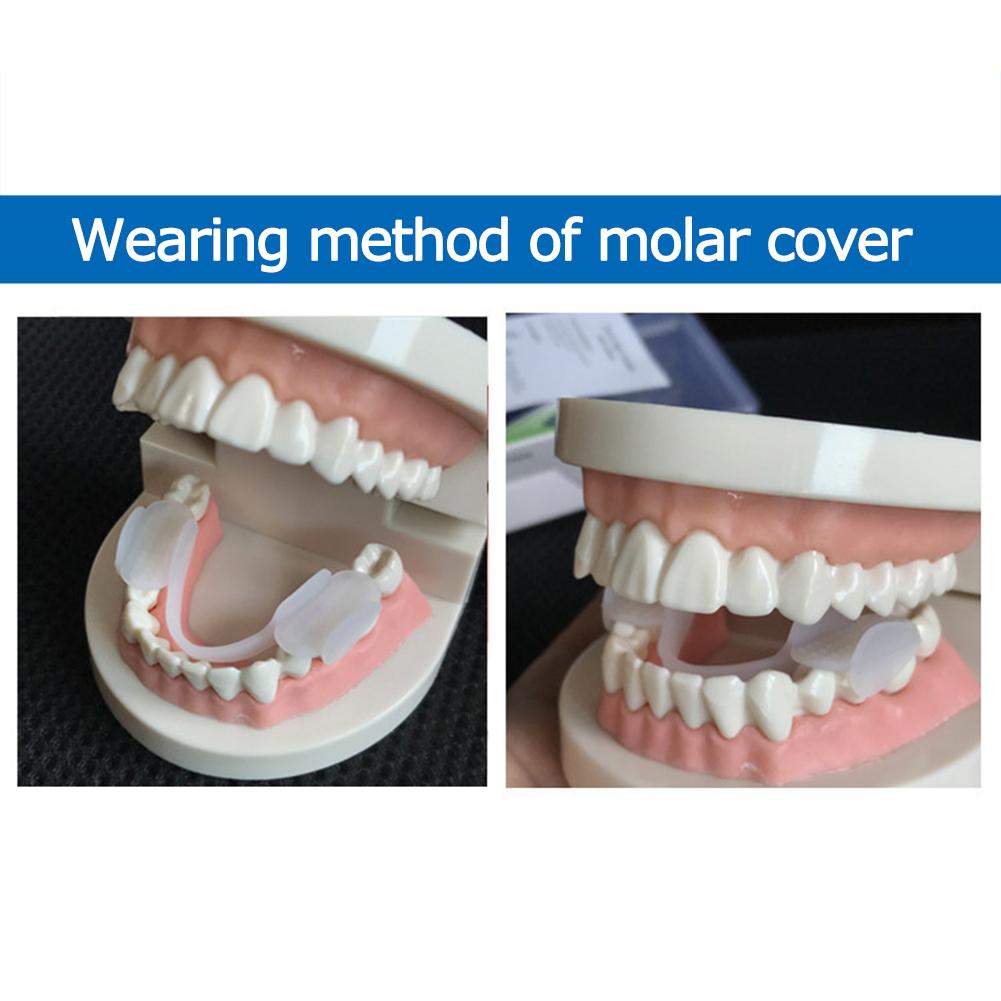 2 Piezas Esterilla de Silicona para Dientes Suave Nocturna Almohadillas Antidesgaste Universales Almohadilla de Dientes de Silicona Antidesgaste para Rechinar Apretar los Dientes por la Noche