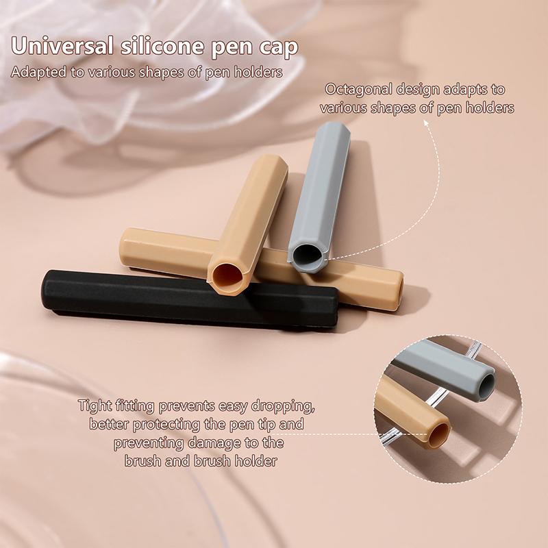 Reusable Silicone Nail Art Pen Caps Sealed Dustproof Pen Caps Manicure Accessories Nail Brush Gel Pen Nail Protective Tool