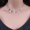 Elegant Rhinestone Butterfly Tassel Necklace - Geometric, 3D Design