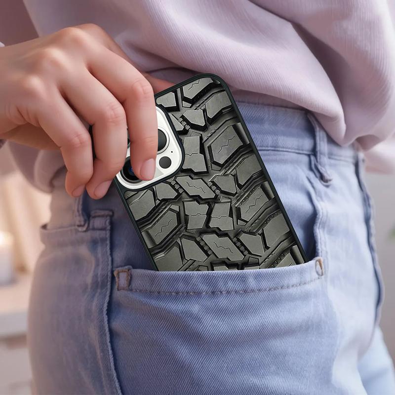 

Car Tire Tyre Tread skin Phone Case For iPhone 17 Air 15 16e 14 13 Pro Max Coque 12 11 Pro Max PLUS cover iPhone 15pro max