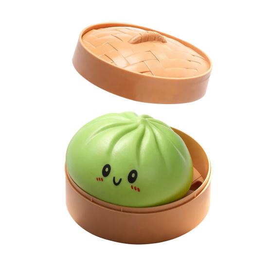 Steamed Bun Squeeze Toy, Cute Dumpling Stress Relief Ball, Slow Rising Decompression Toy for Desk, Kawaii Fidget Gift