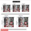 2D Flat Printing 2Pcs Snowman And Christmas Tree Design Rod Pocket Curtains Digital Print Polyester Drapes For Living Room