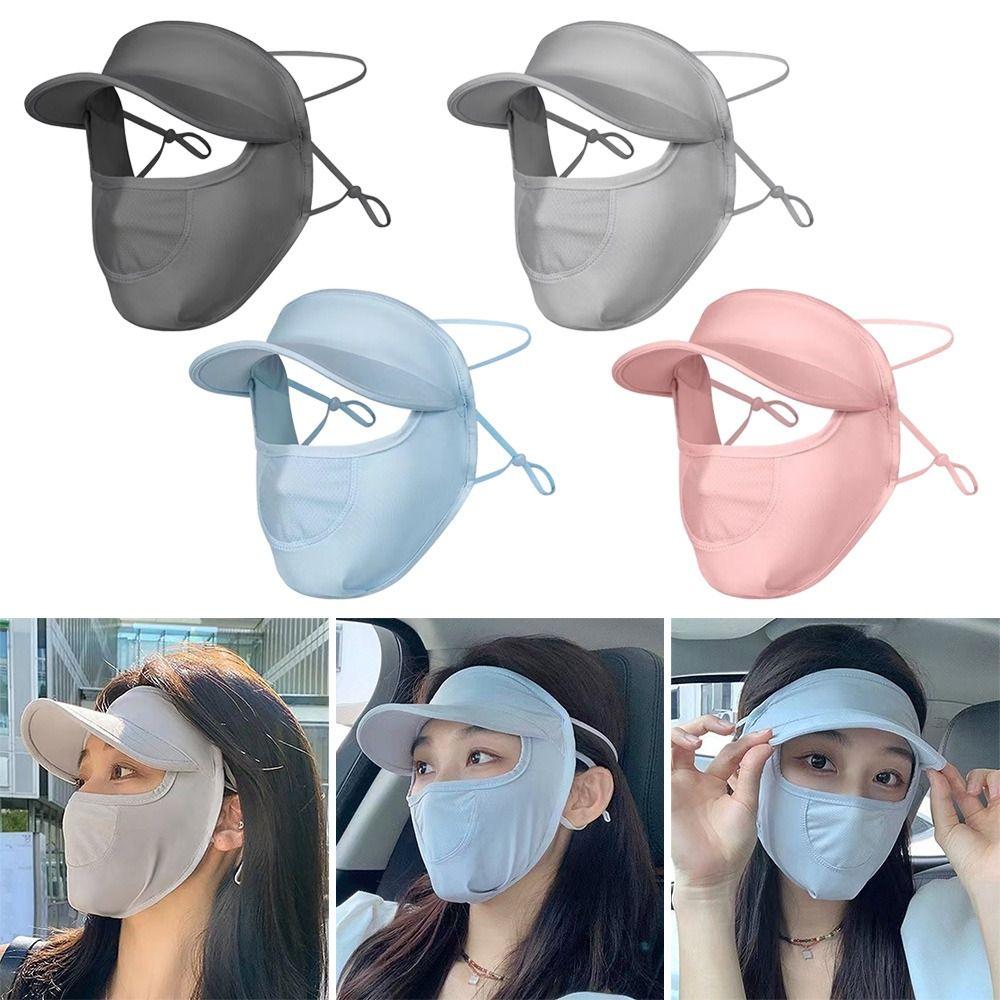

Ice Silk Women Sun Protection Cap Outdoor Sports Hat Sports Tennis Cycling Beach Supplies