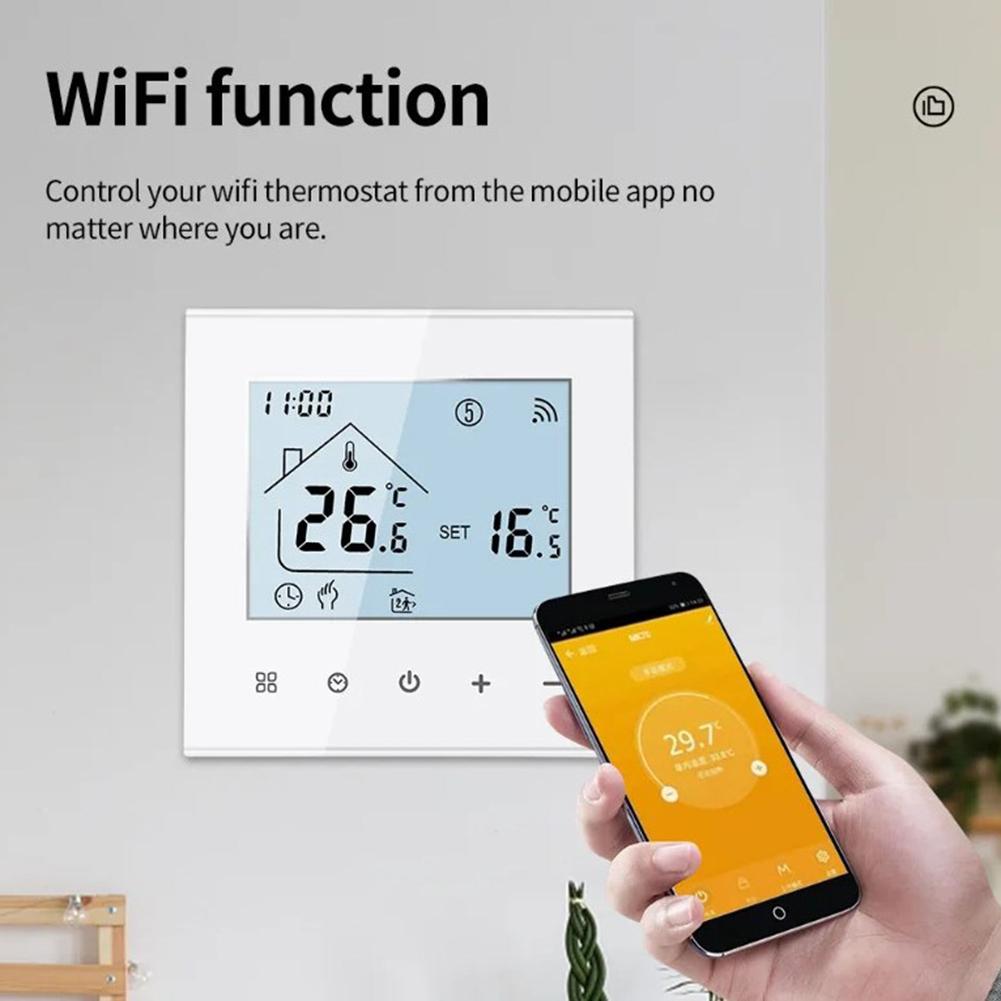 Digital Temperature Control Smart Thermostat Customizable Heating Schedule 86X86X13MM Convenient Climate Control