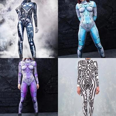 Costumes de scène imprimés en 3D pour adultes, tenues de cosplay, de carnaval, d'Halloween, de jeu de rôle