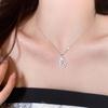 Ice White Agate Gourd Necklace with Bow Tie Pendant - Women's Lightweight Choker and Sweater Chain