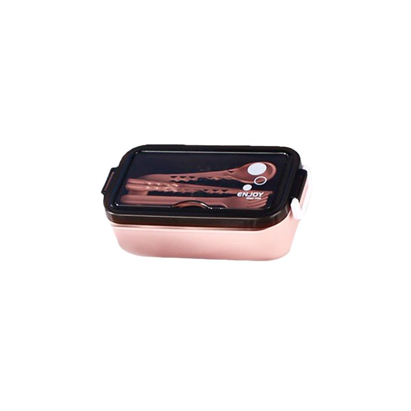 Portable Microwaveable Divided Bento Box with Cutlery