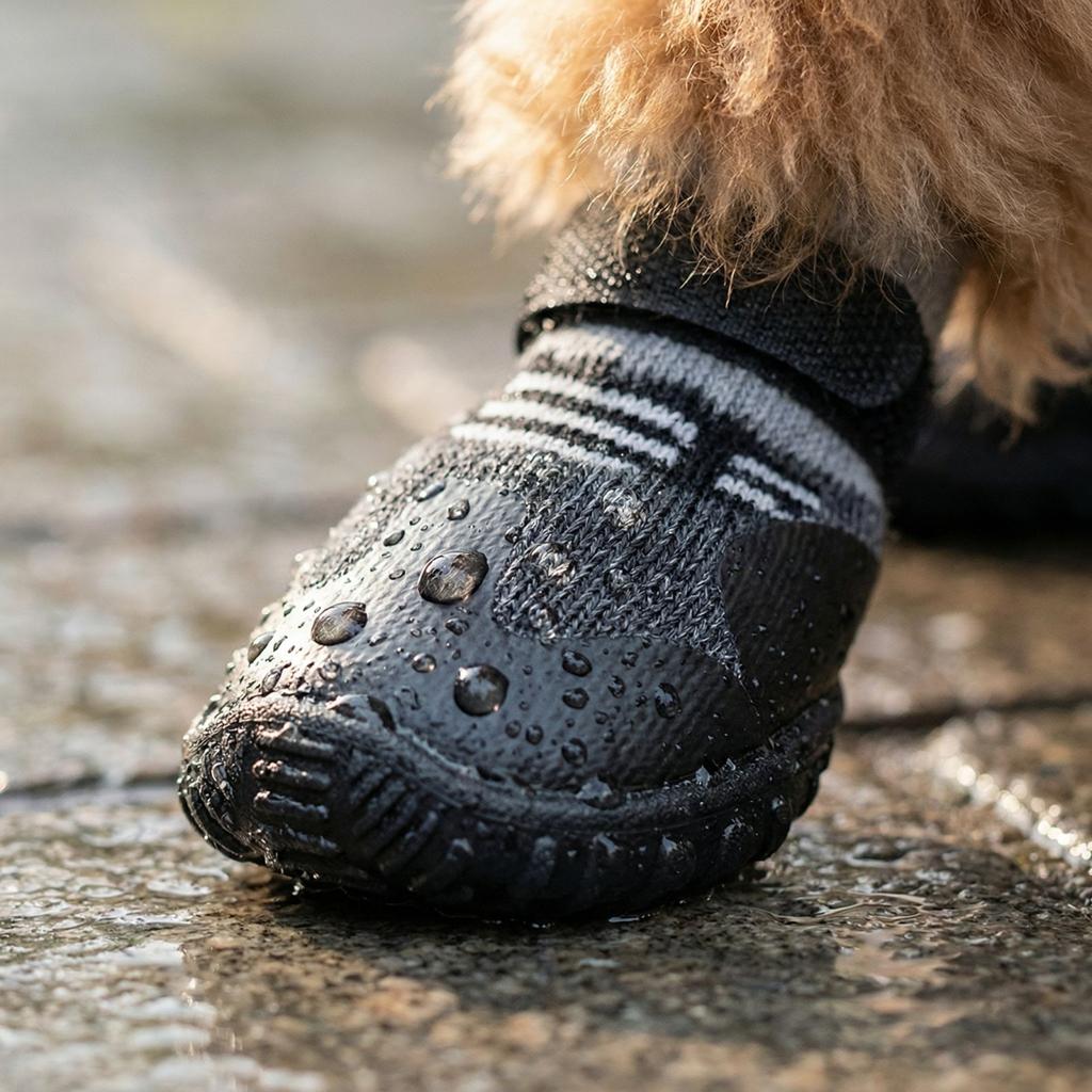 Dog Shoes Dip Coating Waterproofs Durables Shoe Covers Pet Shoes And Socks