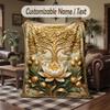 Tree Life Artwork 2 Theme Throw Blanket Custom Name Text Personalized Blanket Soft Cozy Blanket for Home Sofa Bed