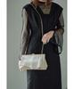 Shiny Tuck Clutch Party Satin F [niana] Bag, Bag, Lamé Handbag, Beige,