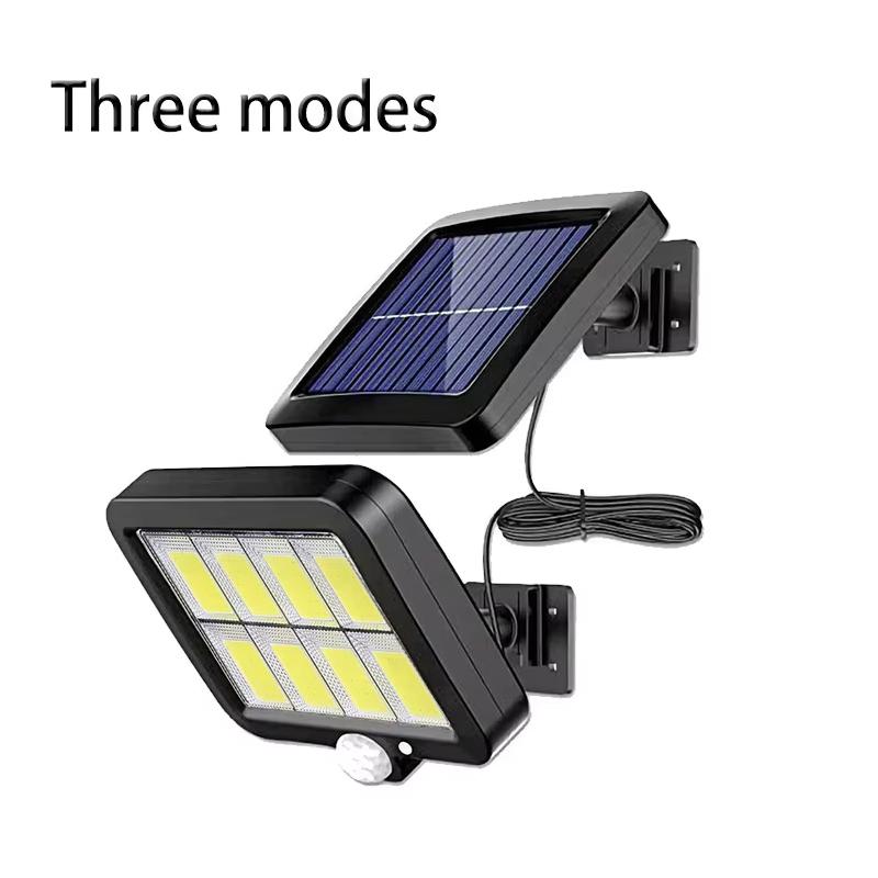 Outdoor Solar Lights Waterproof 160COB Split Wall Lamps 3 Modes Motion Sensor Remote Control for Garden Patio Path Street Lights