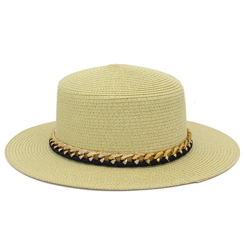 New French summer sun hat women's Panama straw hat fashion outdoor beach hat versatile breathable top hat