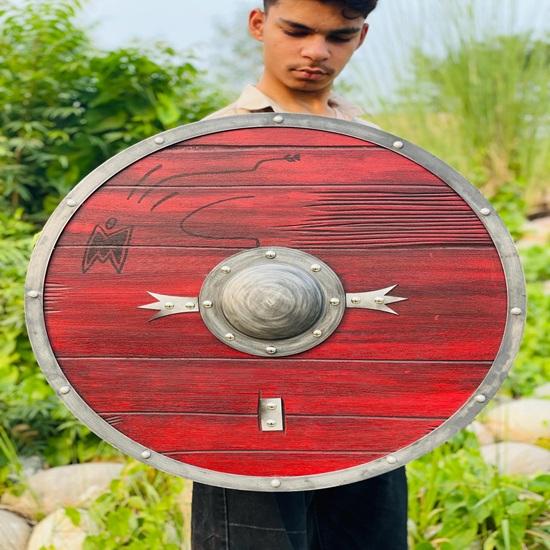 60.96 cm Viking Shield Ragnar Lothbrok Battleworn Authentic Shield Medieval Warrior Shield Wall Decor Best Gift