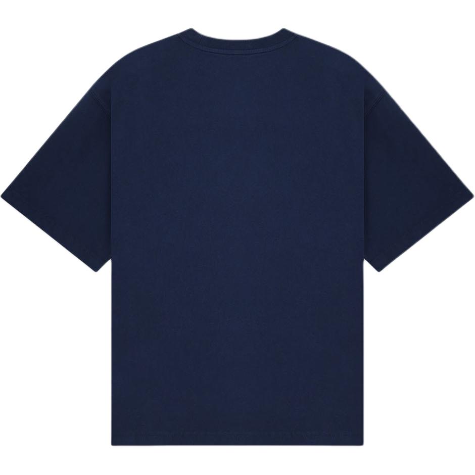 WE11DONE Letter Logo Pattern Short Sleeve T-Shirt Men Tops Navy-Blue WD-TT2-25-737-U-NV