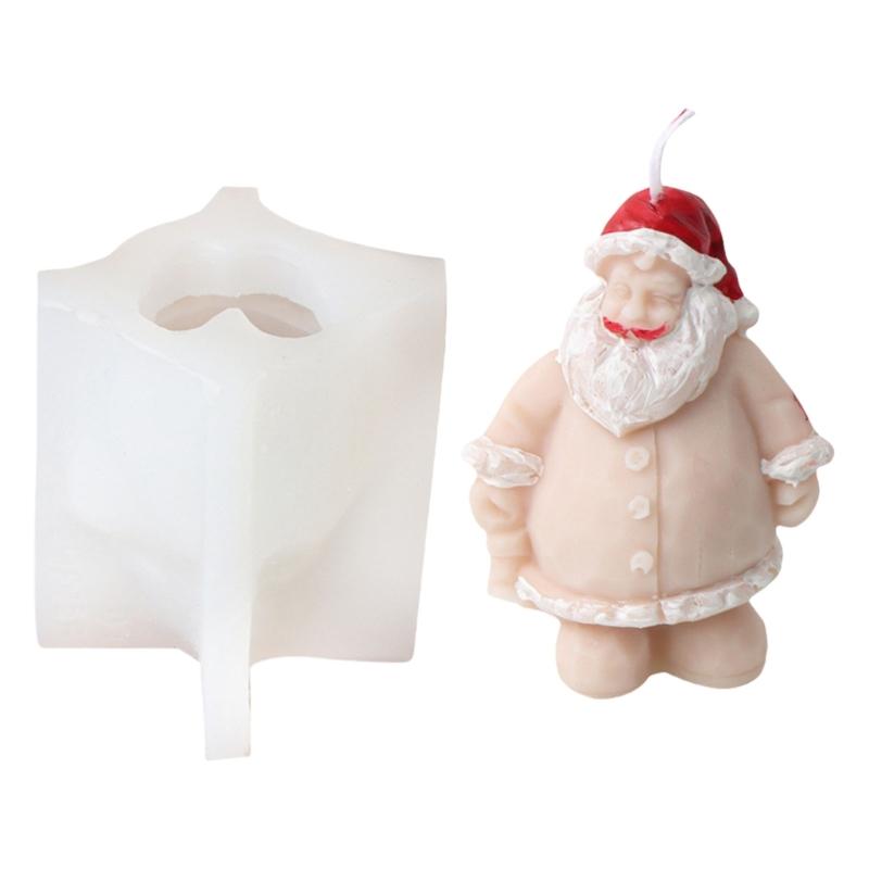 Silicone Candle Making Molds Santa Claus Series Soap Molds Silicone Crafting Molds Silicone Ornament Moulds for Candle