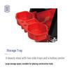 Multifunctional Detailing Stool with Swivel Wheels for Car Care and Tool Storage