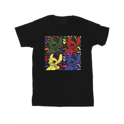 Camiseta infantil Lilo & Stitch Pop Art de algodão