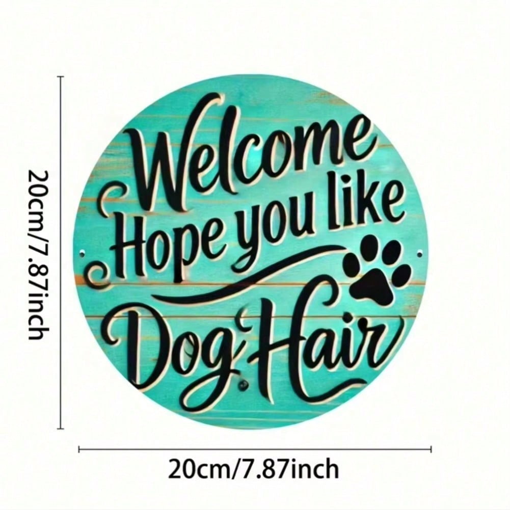 

Exclusive Vintage Metal Sign with Funny Dog Hair Saying for Home Wall Decor Outdoor Bar Garage Man Cave 20x20 різнокольоровий