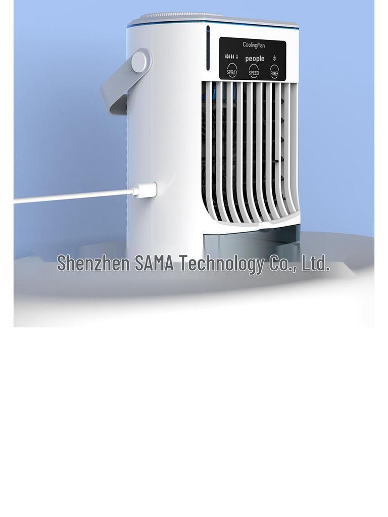 Compact USB Mini Air Cooler with Water Spray Feature