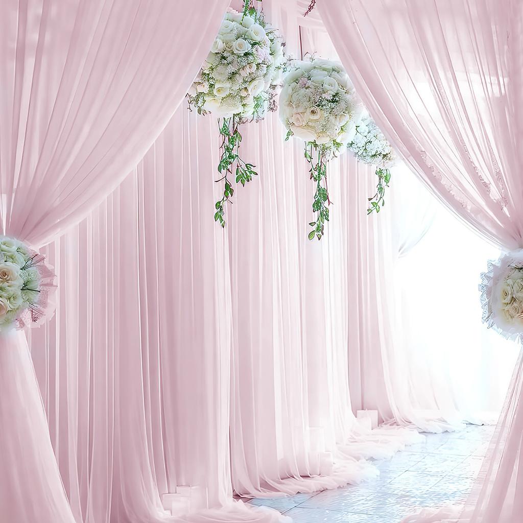 Sechseckiger Hintergrundbildschirm Fenster Garnnetz Hochzeitsfoto Hintergrundtuch Vorhang Gaze Hochzeitsdekoration