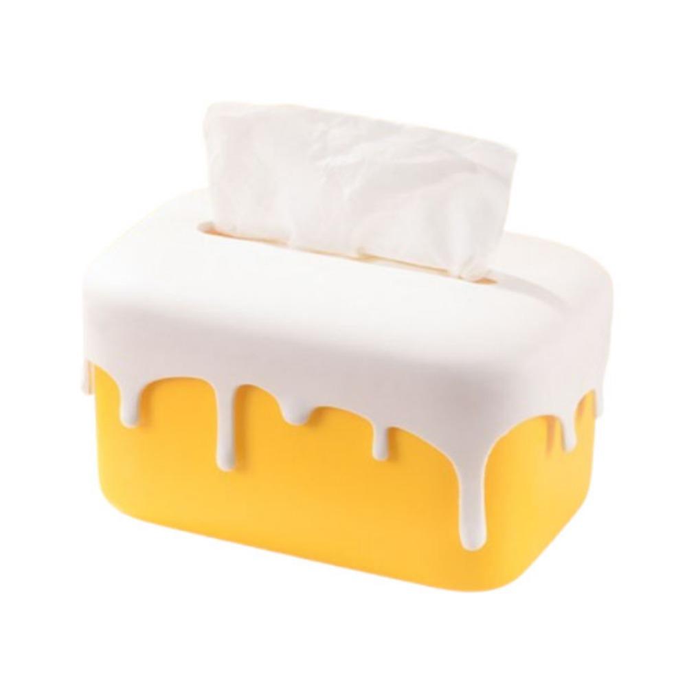Cream Style Paper Towel Holder Plastic Napkin Storage Case Nordic Paper Towel Dispenser  Household