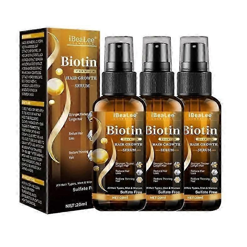 1-3x Biotin Hair Growth Spray Anti Hair Loss Fast Regrowth Scalp Treatment Serum 20ml for Men & Women