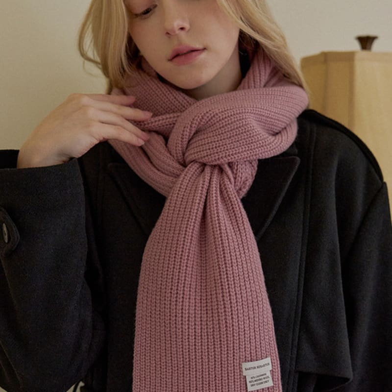 

SARTOR Merino Wool Cashmere Muffler WOMEN_Long pink