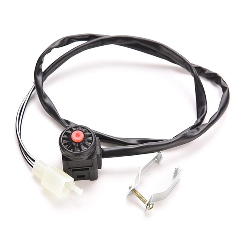Universeller Motorrad-Kill-Schalter Roter Druckknopf Hupe Starter Dirtbike UTV Dual Sport Für 22mm Lenker Montierbare Stangen