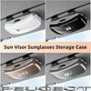 Car Visor Sunglasses Glasses Case Glasses Holder Clip Box Accessories For VW GTI Polo Golf Passat B6 Tiguan Arteon Taigo HubCap BIY1