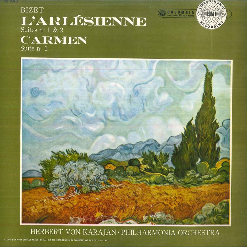 

LP Record HERBERT VON KARAJAN, PHILHARMONIA O - Bizet L Arlesienne Suite No1 & 2 / OS3020 COLUMBIA 1961 Japan Classical Used