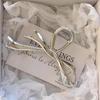 Women's Fashionable Metal Bow Ribbon Hair Clip Women's High-end Matte Glossy Flat Hair Clip Shark Clip Creative Hair Accessory
