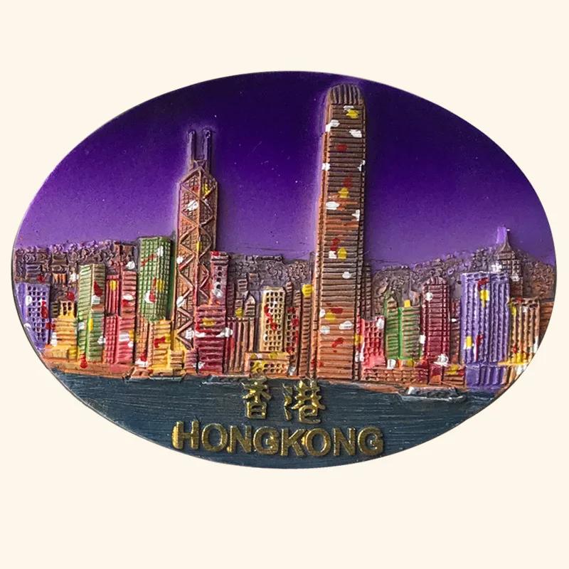 China Hong Kong Fridge Stickers Tourist Souvenirs Fridge Magnets Home Decor Wedding Gifts Photo Wall Magnetic Stickers