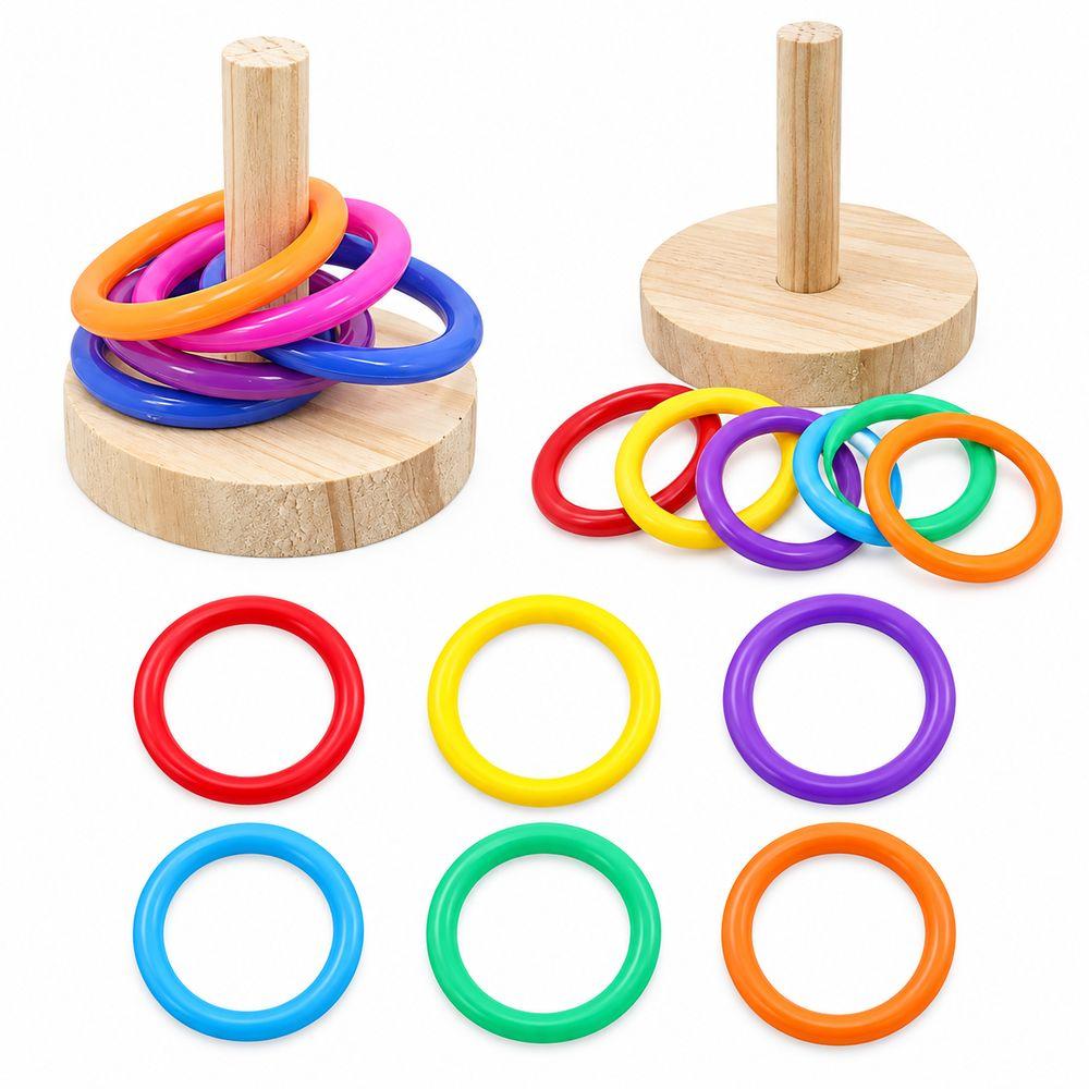 Colorful Rings Interactive Parrot Toy Interactive Exercise Toy For Parrots For Parrot