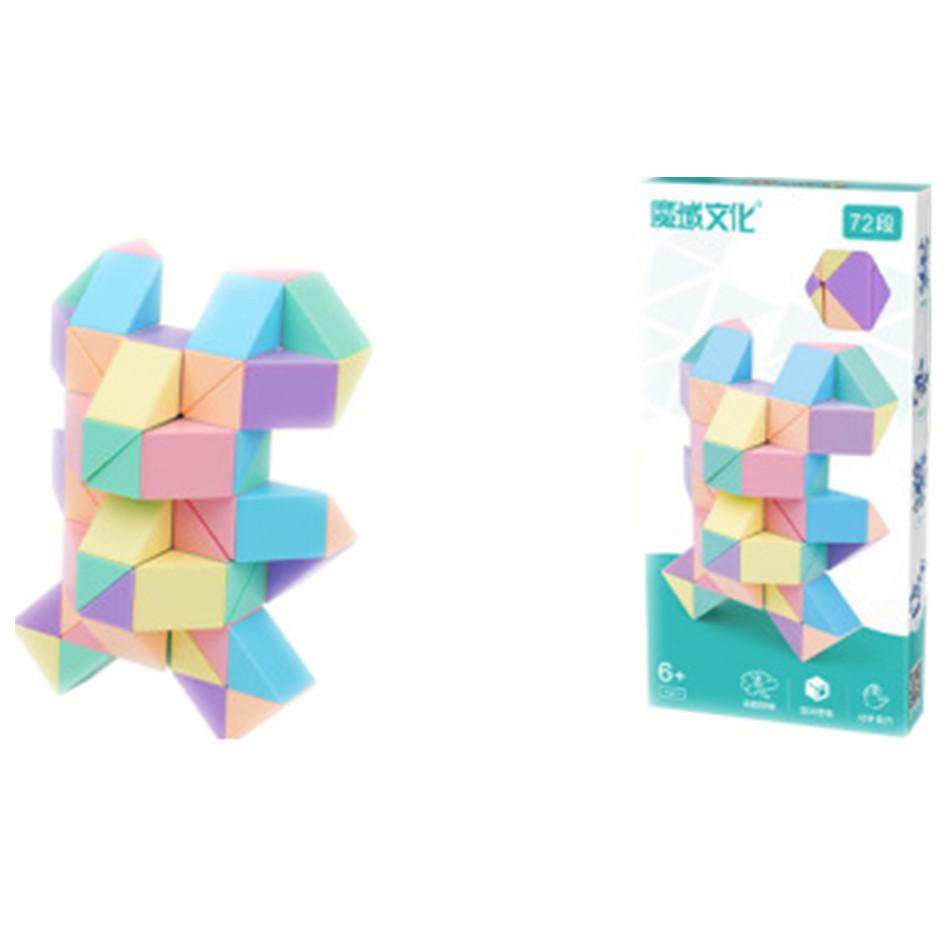 Moyu Macaron Magic Ruler 24/36/48/60/72Section Folding Snake Speed Puzzle Magic Ruler Magic Snake Educational Toy Gifts For Kids