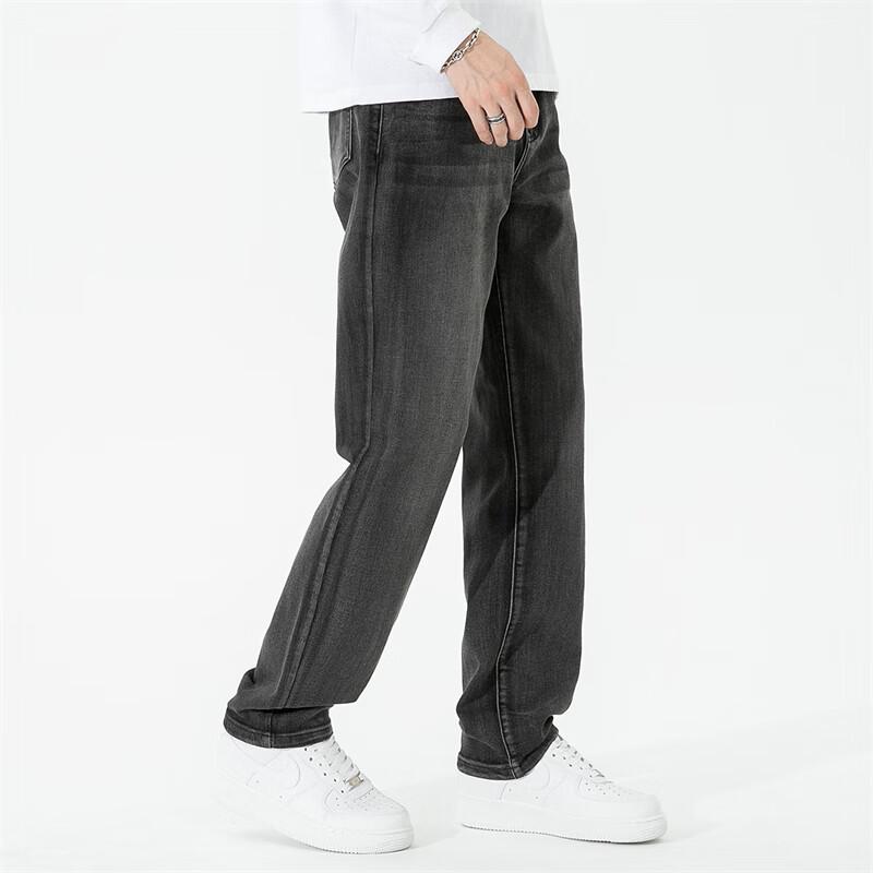 Mark Fairwhale Men's Retro Thick Straight-Leg Denim Jeans