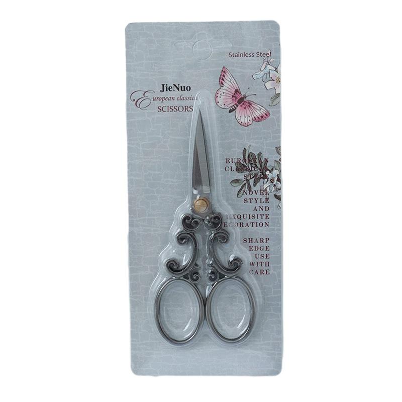 

Светлые роскошные маленькие ножницы из нержавеющей стали для вышивки крестом в стиле барокко, винтажные ножницы в классическом стиле