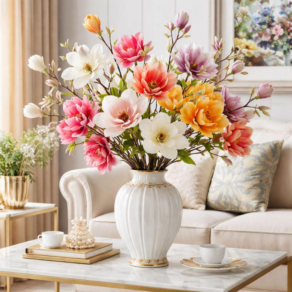 Große künstliche Magnolienblüte Real Touch Handgemachte Simulation Große Magnolie EVA Realistische künstliche Orchidee Tischdekoration