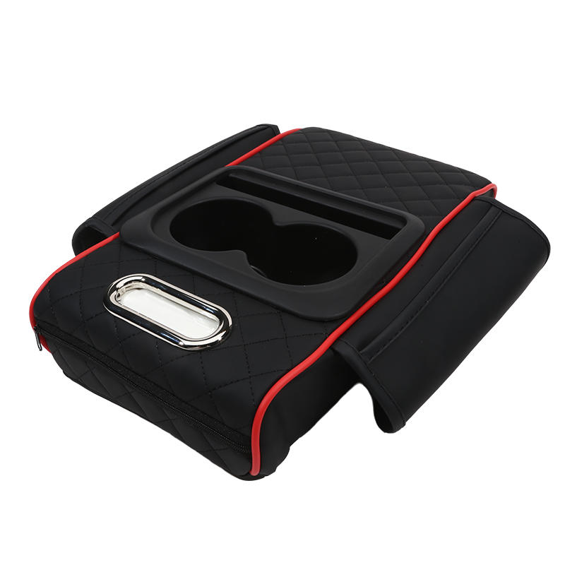 1 Pc Car Armrest Cushion With Cup Holder Car Armrest Elbow Height Pad Side Extension Cushion For Car SUVs Trucks